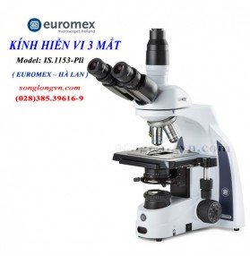 Kính hiển vi sinh học 3 mắt  dòng iScope IS.1153-PLi Euromex